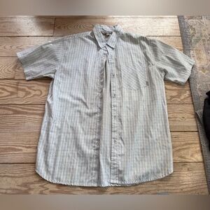 MENS rusty button down shirt size L